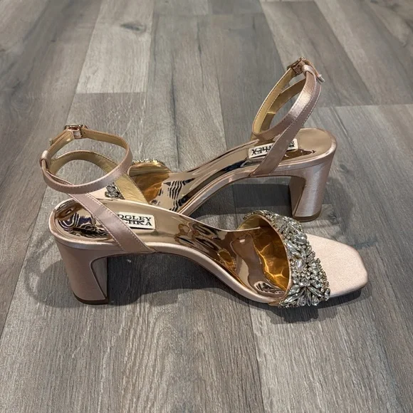 Badgley Mischka Marsha Satin Rhinestone Heel - Picture 5 of 10